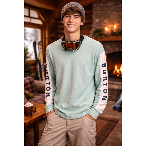 Burton Other - Mens Burton Lowball Long Sleeve Shirt Organic Cotton Shirt Size L